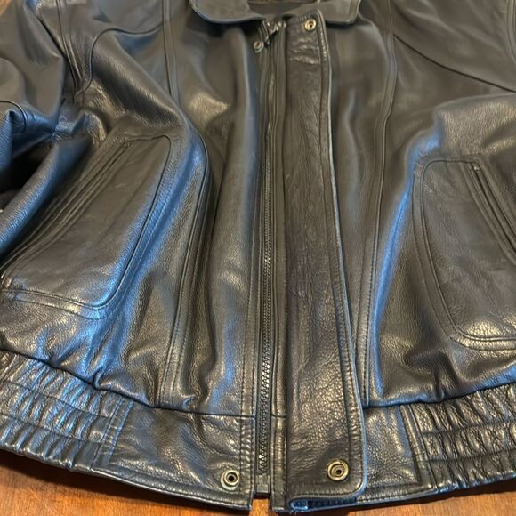 Reed Sportswear Men’s Leather Motorcycle Bomber Jacket Size 50 - Picture 8 of 13